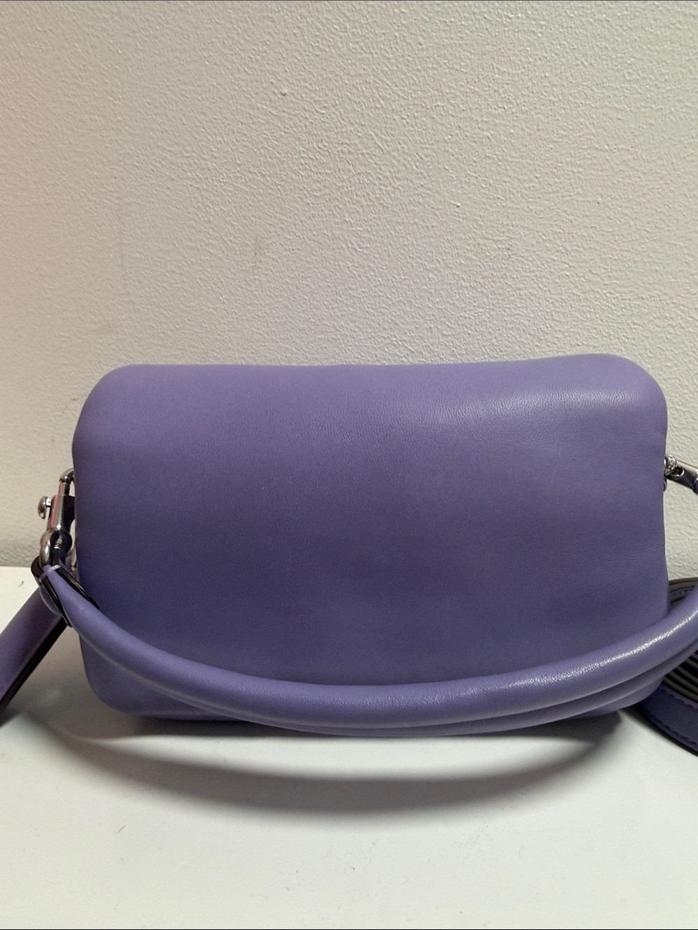 Coach Small Lavender Pillow Tabby with crossbody strap. - Picture 7 of 7